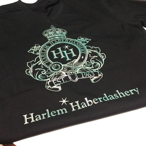 NYC Harlem Haberdashery Silver Logo T-Shirt - Picture 2 of 6